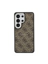 Guess Guess PU Usnje 4G Zlat Okvir Magnetni Zadnji Ovitek za Samsung Galaxy S26 Ultra Brown