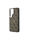 Guess Guess PU Usnje 4G Zlat Okvir Magnetni Zadnji Ovitek za Samsung Galaxy S26 Ultra Brown