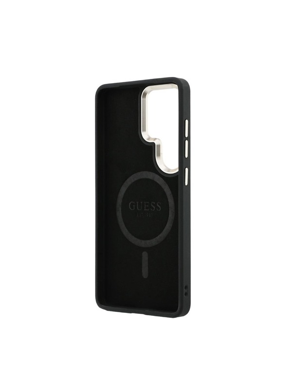 Guess Guess PU Usnje 4G Zlat Okvir Magnetni Zadnji Ovitek za Samsung Galaxy S26 Ultra Brown