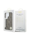 Guess Guess PU Usnje 4G Zlat Okvir Magnetni Zadnji Ovitek za Samsung Galaxy S26 Ultra Brown