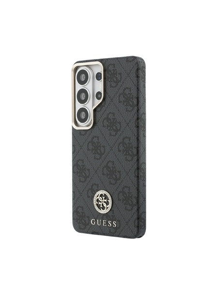 Guess Guess PU Usnje 4G Strass Logo Zlat Okvir Magnetni Zadnji Ovitek za Samsung Galaxy S26 Ultra Black