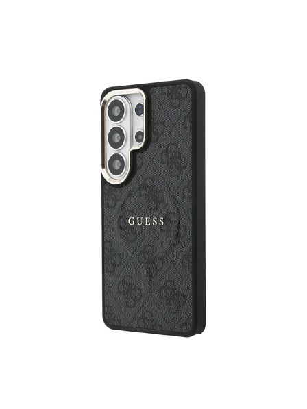 Guess Guess PU Usnje 4G Zlat Okvir Magnetni Zadnji Ovitek za Samsung Galaxy S26 Ultra Black