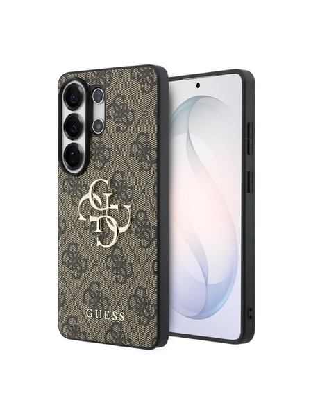 Guess Guess PU 4G Metal Logo Zadnji Ovitek za Samsung Galaxy S26 Ultra Brown