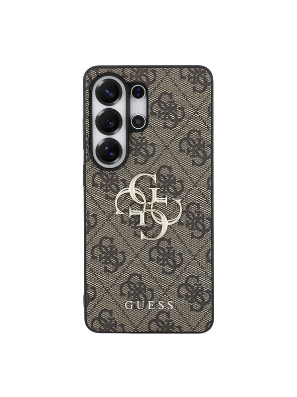 Guess Guess PU 4G Metal Logo Zadnji Ovitek za Samsung Galaxy S26 Ultra Brown