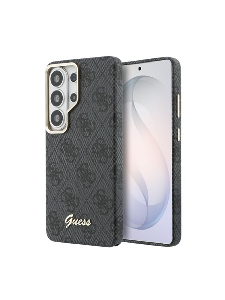 Guess Guess PU 4G Script Metal Logo Magnetni Zadnji Ovitek za Samsung Galaxy S26 Ultra Black