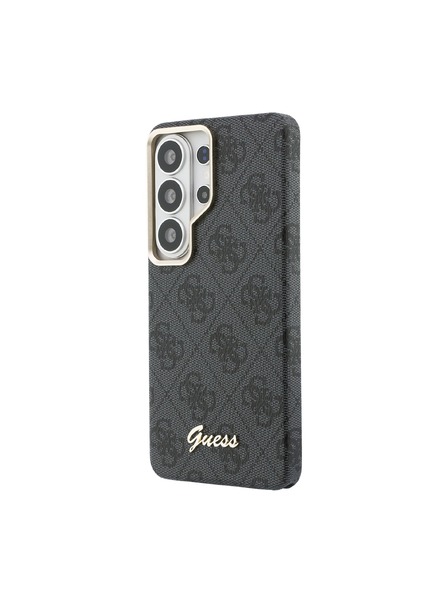 Guess Guess PU 4G Script Metal Logo Magnetni Zadnji Ovitek za Samsung Galaxy S26 Ultra Black