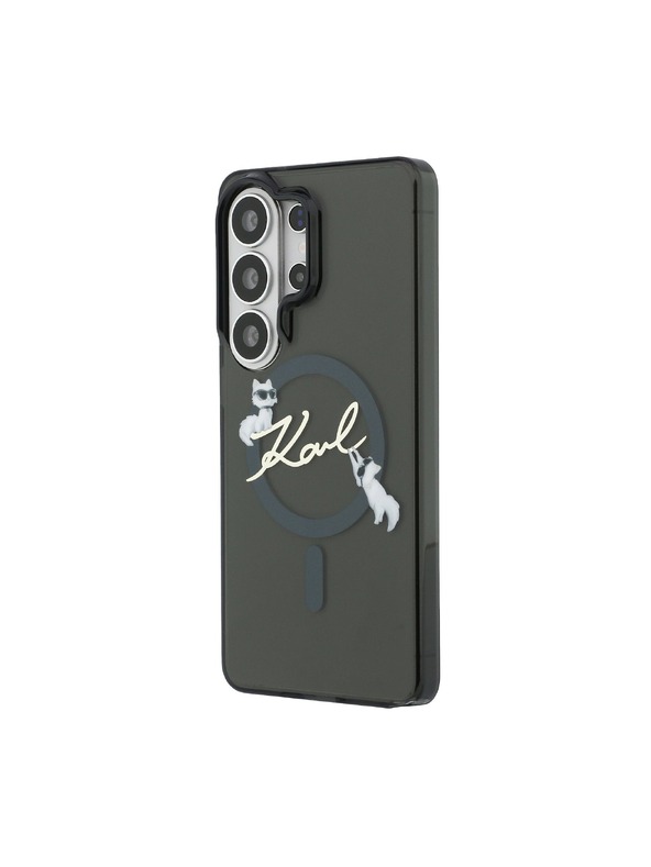 Karl Lagerfeld Karl Lagerfeld IML Choupette Karl Script Logo Magnetni Zadnji Ovitek za Samsung Galaxy S26 Ultra Black