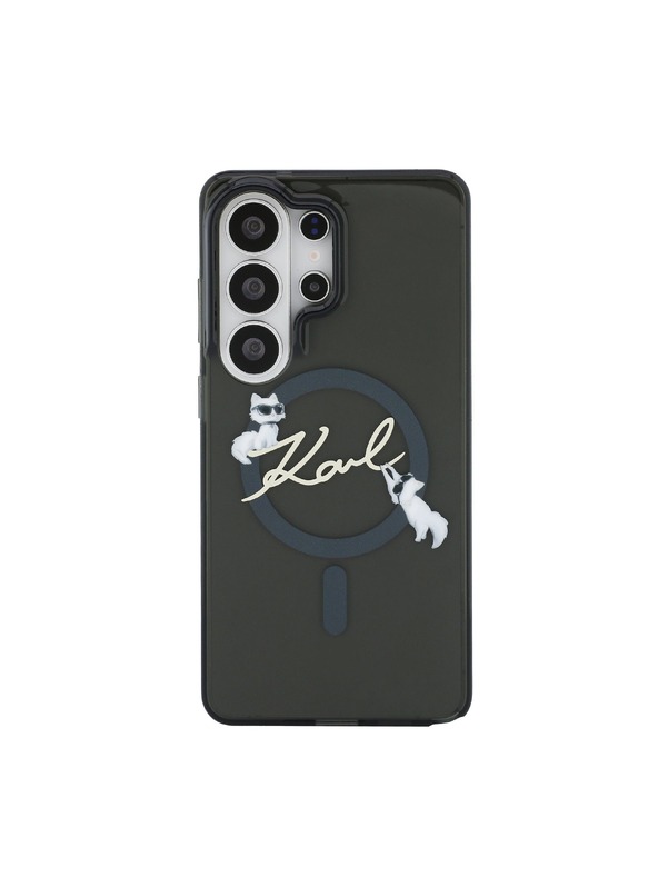 Karl Lagerfeld Karl Lagerfeld IML Choupette Karl Script Logo Magnetni Zadnji Ovitek za Samsung Galaxy S26 Ultra Black