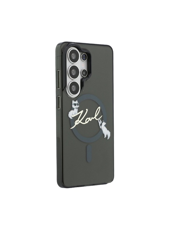 Karl Lagerfeld Karl Lagerfeld IML Choupette Karl Script Logo Magnetni Zadnji Ovitek za Samsung Galaxy S26 Ultra Black