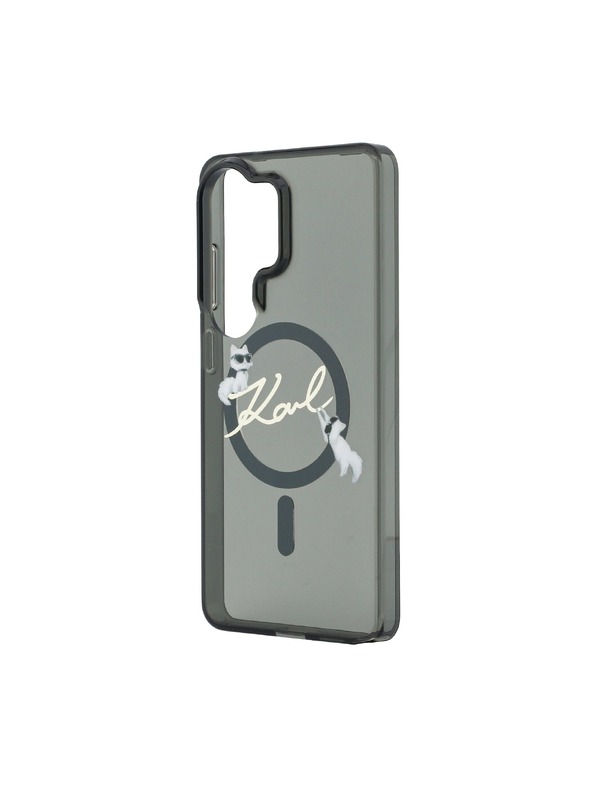 Karl Lagerfeld Karl Lagerfeld IML Choupette Karl Script Logo Magnetni Zadnji Ovitek za Samsung Galaxy S26 Ultra Black