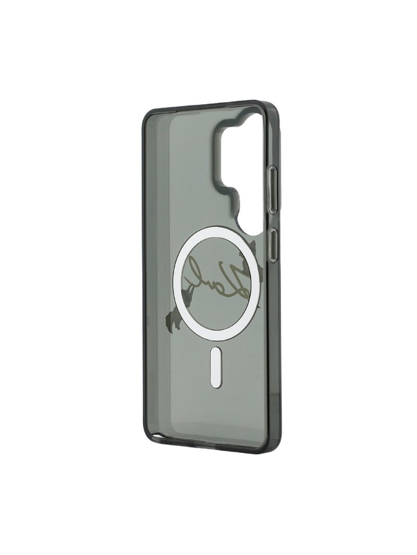 Karl Lagerfeld Karl Lagerfeld IML Choupette Karl Script Logo Magnetni Zadnji Ovitek za Samsung Galaxy S26 Ultra Black