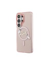 Karl Lagerfeld Karl Lagerfeld IML Choupette Karl Script Logo Magnetic Zadnja Črna Zaščita za Samsung Galaxy S26 Ultra Pink