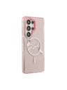 Karl Lagerfeld Karl Lagerfeld IML Choupette Karl Script Logo Magnetic Zadnja Črna Zaščita za Samsung Galaxy S26 Ultra Pink