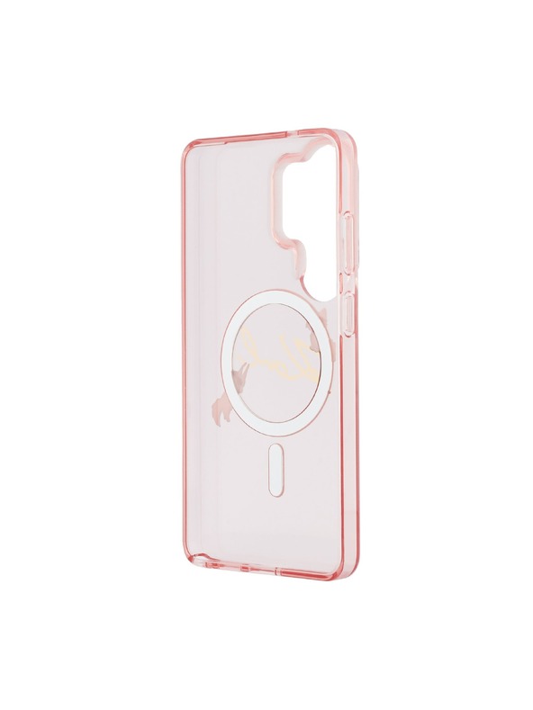 Karl Lagerfeld Karl Lagerfeld IML Choupette Karl Script Logo Magnetic Zadnja Črna Zaščita za Samsung Galaxy S26 Ultra Pink