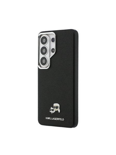 Karl Lagerfeld Karl Lagerfeld Grained PU Leather K&CH Heads Magnetic Zadnja Črna Zaščita za Samsung Galaxy S26 Ultra Black
