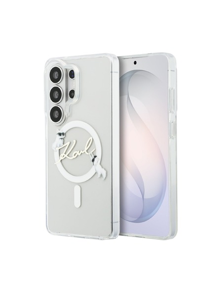 Karl Lagerfeld Karl Lagerfeld IML Choupette Karl Script Logo Magnetic Zadnja Črna Zaščita za Samsung Galaxy S26 Ultra Transparent