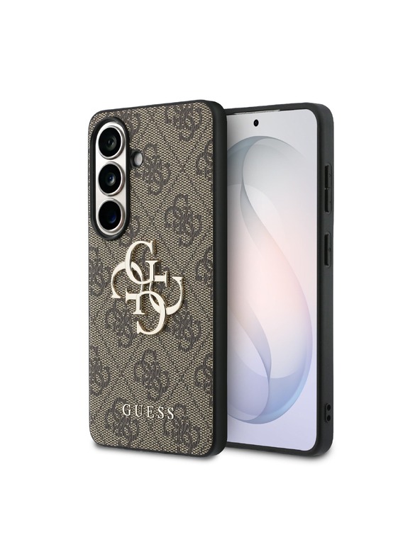 Guess Guess PU 4G Metal Logo Zadnja Črna Zaščita za Samsung Galaxy S26+ Brown