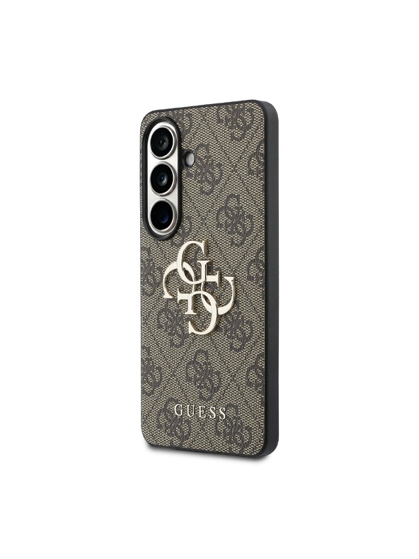 Guess Guess PU 4G Metal Logo Zadnja Črna Zaščita za Samsung Galaxy S26+ Brown