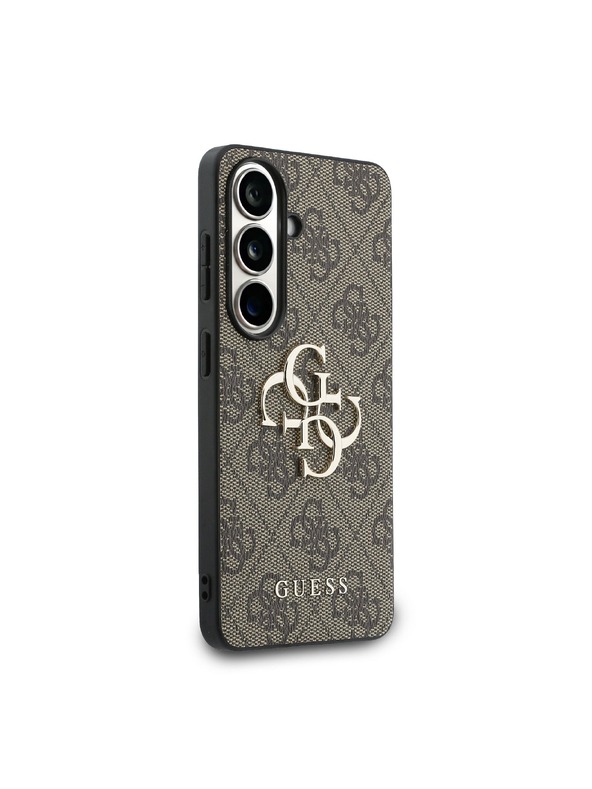 Guess Guess PU 4G Metal Logo Zadnja Črna Zaščita za Samsung Galaxy S26+ Brown