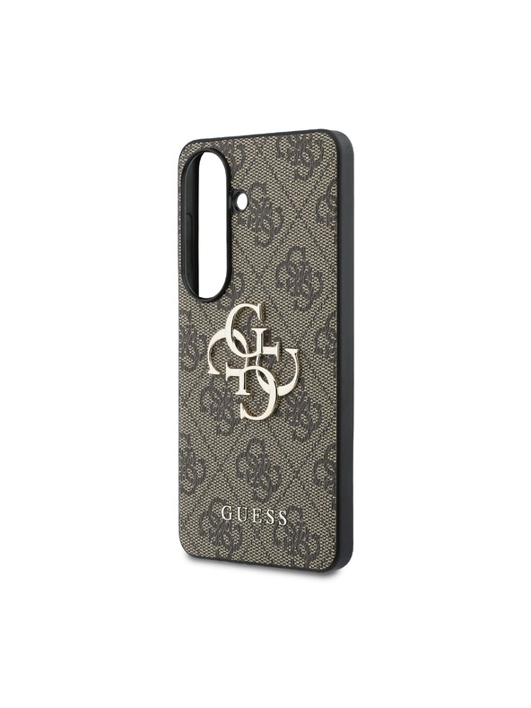 Guess Guess PU 4G Metal Logo Zadnja Črna Zaščita za Samsung Galaxy S26+ Brown