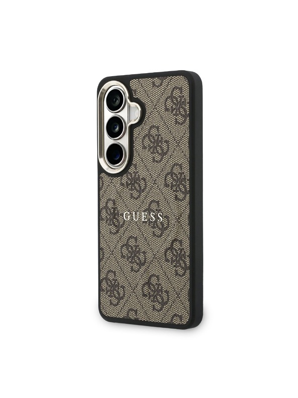 Guess Guess PU Leather 4G Gold Frame Magnetic Zadnja Črna Zaščita za Samsung Galaxy S26+ Brown