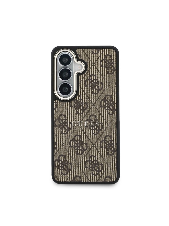 Guess Guess PU Leather 4G Gold Frame Magnetic Zadnja Črna Zaščita za Samsung Galaxy S26+ Brown