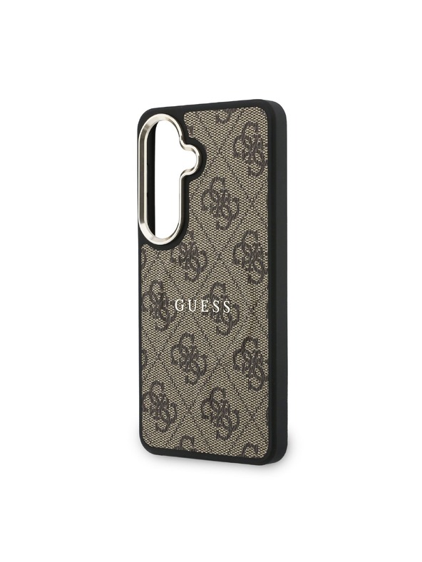 Guess Guess PU Leather 4G Gold Frame Magnetic Zadnja Črna Zaščita za Samsung Galaxy S26+ Brown