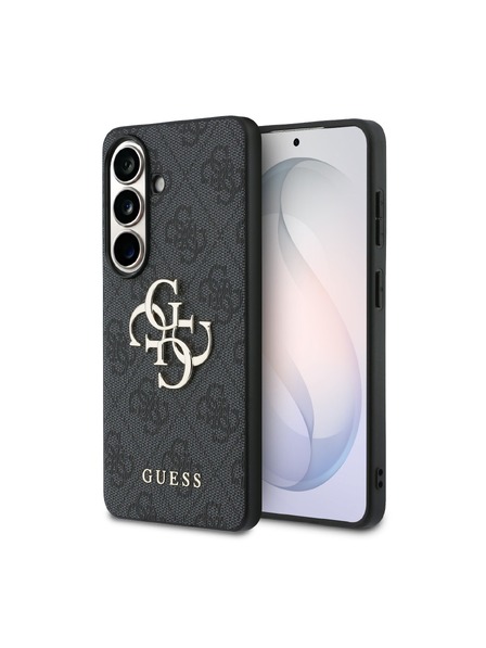 Guess Guess PU 4G Metal Logo Zadnja Črna Zaščita za Samsung Galaxy S26+ Grey