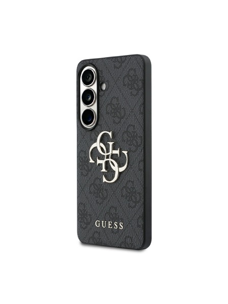 Guess Guess PU 4G Metal Logo Zadnja Črna Zaščita za Samsung Galaxy S26+ Grey