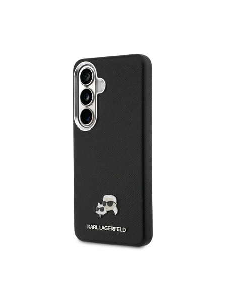 Karl Lagerfeld Karl Lagerfeld Grained PU Leather K&CH Heads Magnetic Zadnja Črna Zaščita za Samsung Galaxy S26+ Black