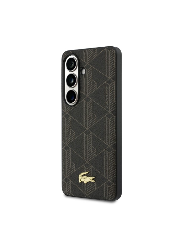 Lacoste Lacoste PVC Blend Monogram Gold Logo Magnetic Zadnja Črna Zaščita za Samsung Galaxy S26+ Brown
