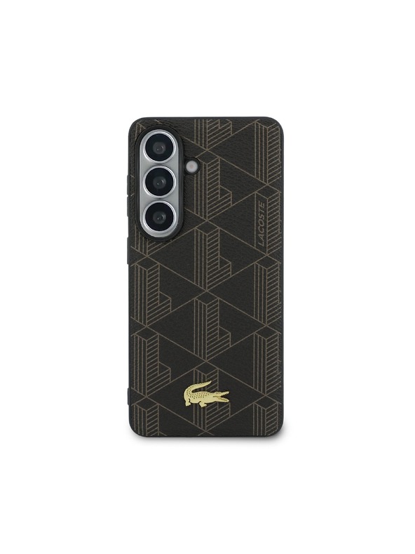 Lacoste Lacoste PVC Blend Monogram Gold Logo Magnetic Zadnja Črna Zaščita za Samsung Galaxy S26+ Brown