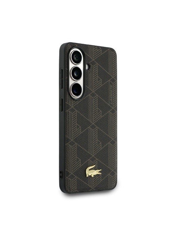Lacoste Lacoste PVC Blend Monogram Gold Logo Magnetic Zadnja Črna Zaščita za Samsung Galaxy S26+ Brown