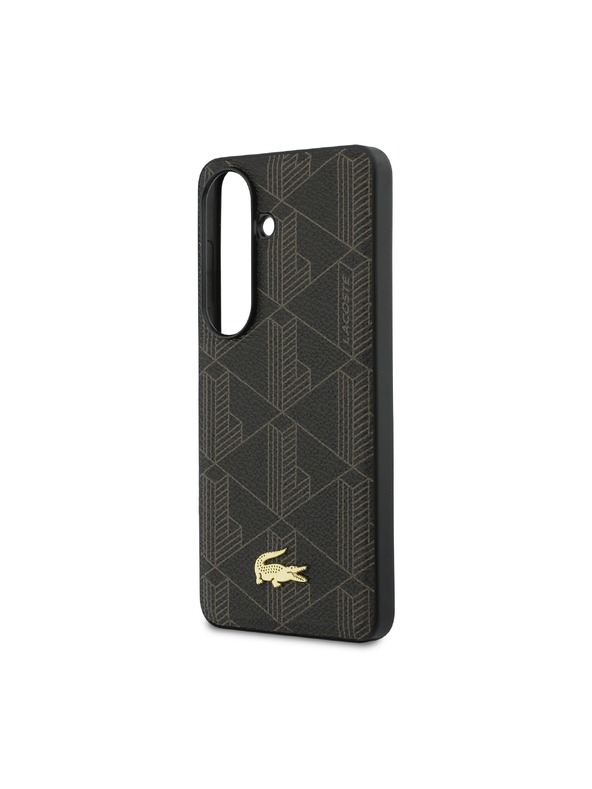 Lacoste Lacoste PVC Blend Monogram Gold Logo Magnetic Zadnja Črna Zaščita za Samsung Galaxy S26+ Brown