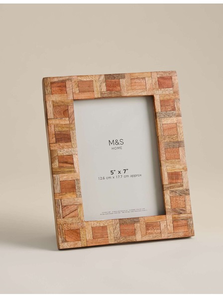 Marks & Spencer Fotookvir Marquetry, 5 × 7 palcev Marks & Spencer bež