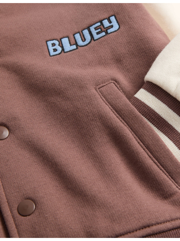 Marks & Spencer Bomberjaka z motivom Bluey™ in visoko vsebnostjo bombaža (2–8 let) Marks & Spencer rjava