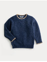 Marks & Spencer Pleten pulover z okroglim izrezom (2–10 let) Marks & Spencer mornarsko modra