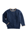 Marks & Spencer Pleten pulover z okroglim izrezom (2–10 let) Marks & Spencer mornarsko modra