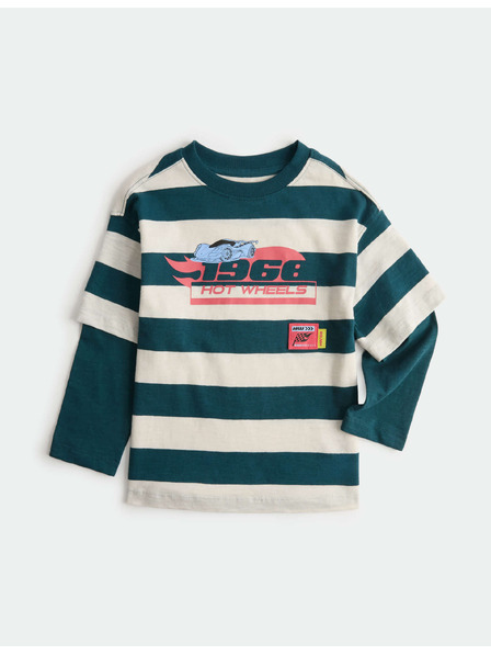 Marks & Spencer Vrhnje obleke z laznimi rokavi z motivom Hot Wheels™ iz cistega bombaža (2–8 let) Marks & Spencer zelena