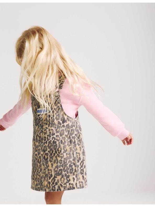 Marks & Spencer Dvodel jeanskeni komplet Leopard Pinny (2–8 let) Marks & Spencer rjava