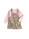 Marks & Spencer Dvodel jeanskeni komplet Leopard Pinny (2–8 let) Marks & Spencer rjava