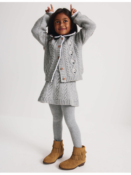 Marks & Spencer Tridelen pleteni komplet s krilo in nogavicami (3–5 let) Marks & Spencer siva