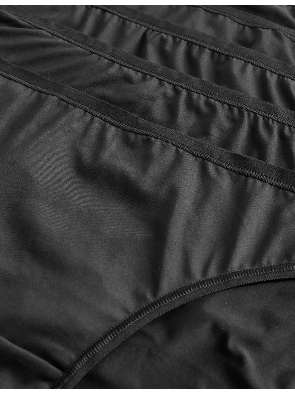 Marks & Spencer Nizko strižene bikini hlačke iz mikrovlakna, brez vidnih šivov, 5 kosov v paketu Marks & Spencer črna