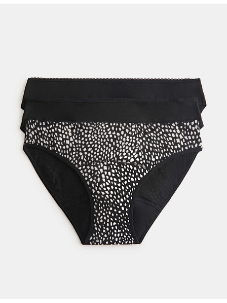 Marks & Spencer Menstruacijske bikinijske hlačke z visokim deležem bombaža, 3 kosi v pakiranju Marks & Spencer bela