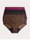 Marks & Spencer Visoko vpojne menstrualne hlačke z visokim pasom, 3 kosi Marks & Spencer rjava