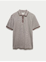 Marks & Spencer Žakardna polo srajca iz čistega bombaža Marks & Spencer rjava