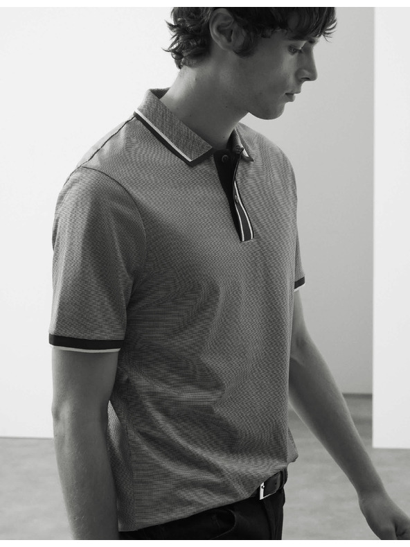 Marks & Spencer Žakardna polo srajca iz čistega bombaža Marks & Spencer rjava