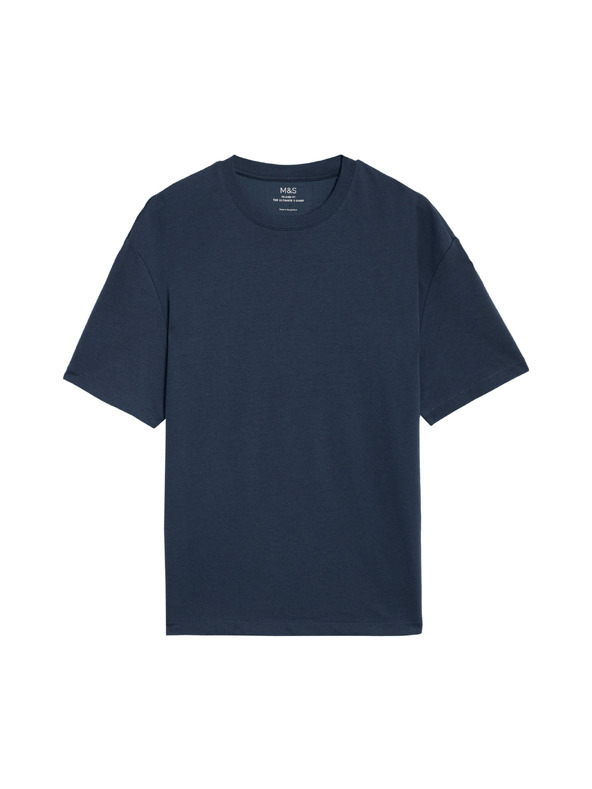 Marks & Spencer Majica Ultimate Performance iz mešanice bombaža Marks & Spencer morska modra