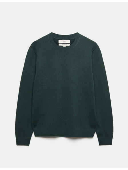 Marks & Spencer Pulover z izrezom ob vratu iz zračne preje Marks & Spencer zelena