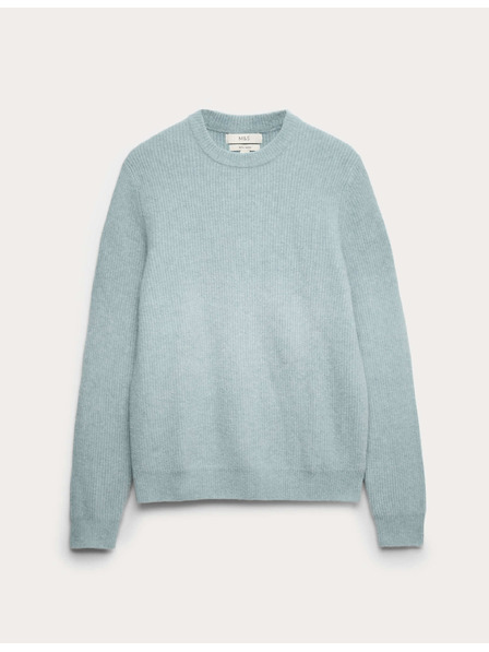 Marks & Spencer Rebrast pulover z ovratnikom, iz izjemno mehke preje z примесjo volne Marks & Spencer modra